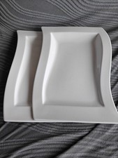 2 x Villeroy & Boch NEW WAVE Speiseteller Gourmetteller ca. 33x23cm