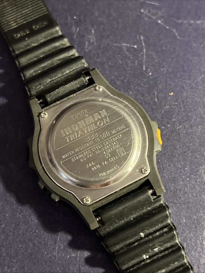 Reloj Timex Ironman Triatlón 8 Vueltas Indiglo 7.5" MUÑECA De Colección Principios de la década de 1990 para Hombres Foto 4 de 4