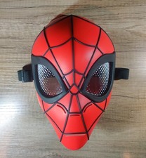 Spider-Man Full Face 3D PVC Mask  GREAT Cond.  Adjustable  Graphic Eyes