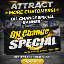 OIL CHANGE Vinyl Banner Sign  Auto Repair Shop Garage Advertising  Heavy-Duty