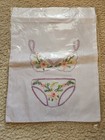 NEW DRAWSTRING, EMBROIDERED  LINGERIE/SHOE TRAVEL BAG — photo 3