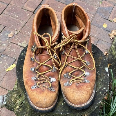 DANNER 6490 MOUNTAIN TRAIL BOOTS SIZE 9 1985 MADE IN USA