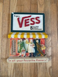 ENJOY VESS CHAULKWARE SODA SIGN  16" X 11" - ALL ORIGINAL!