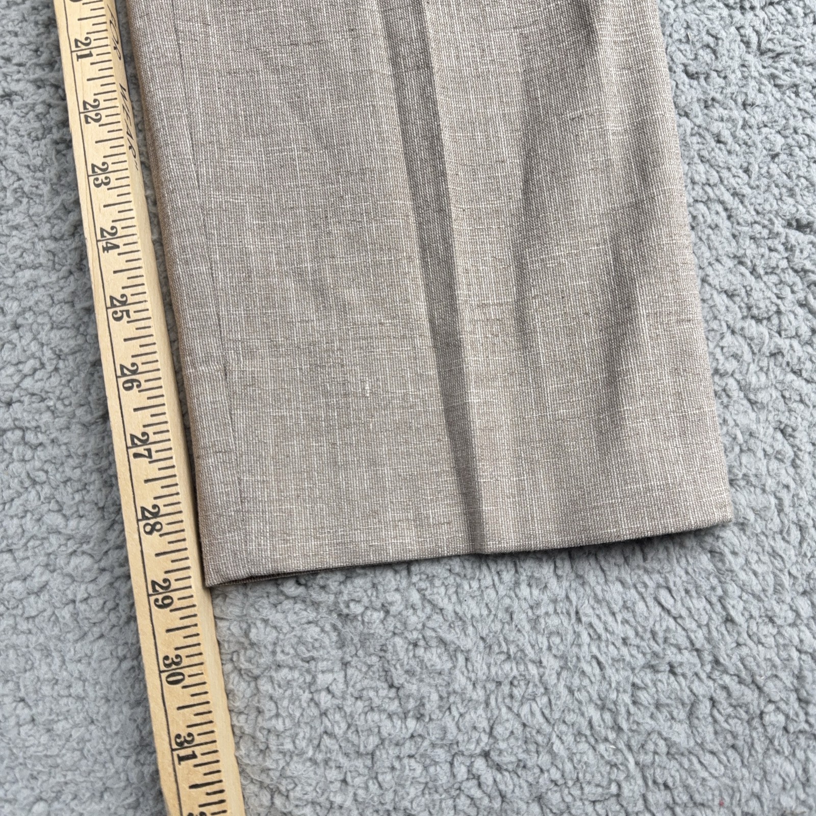 Banana Republic Men's 34x29 Tessuti di Sondrio Tan Flat Front Dress Chino Pants thumbnail 4