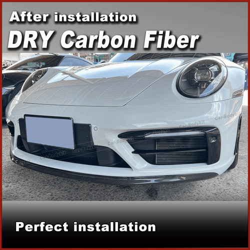 Fit For Porsche 911 992 Carrera GT3 2022-24 DRY CARBON Front Bumper Lip Spoiler - Picture 4 of 10
