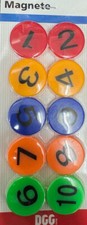 10 Fridge Magnets Set Colourful Magnetic Buttons for Hanging Photos Memos Notes