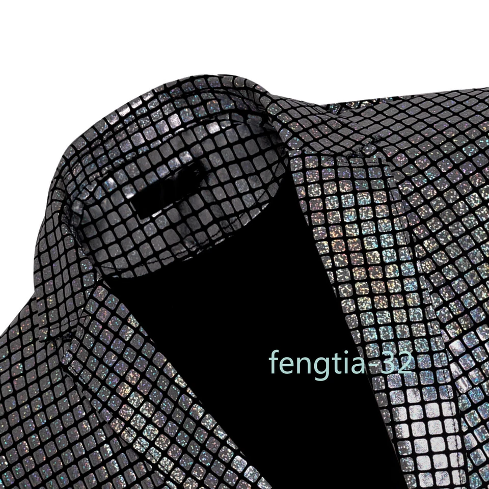 Blazer Para Hombre Lentejuelas Dorado Disco Disfraz Fiesta Escenario Discoteca Brillante Genial Show Nuevo Foto 3 de 4