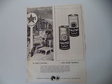 advertising Pubblicità 1963 CALTEX OLIO OIL e VOLKSWAGEN MAGGIOLINO BEETLE