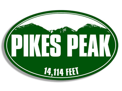 10cm Autoaufkleber Sticker Decal Laptop Farbe Pikes Peak Ado Gr?n Mountain F2535