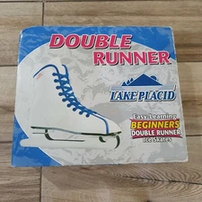 Double Runner Beginners Lake Placid Ice Skates Child Size 12J White 2 Blades