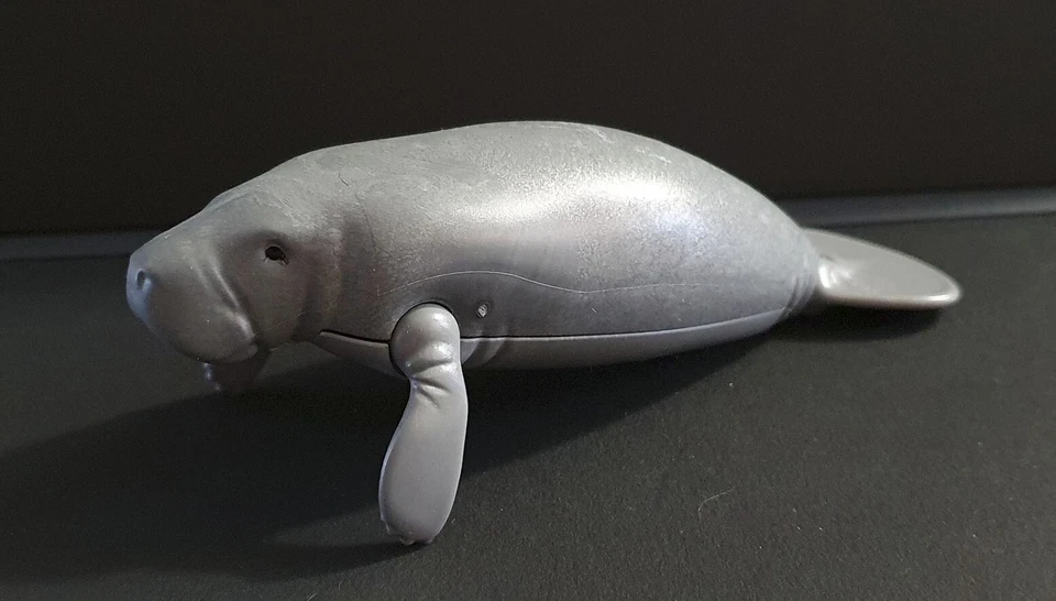 PLAYMOBIL LE LAMANTIN GRIS + LE BEBE ANIMAUX ANIMAL SAUVAGES MARIN MER ICEBERG - Photo 3/4