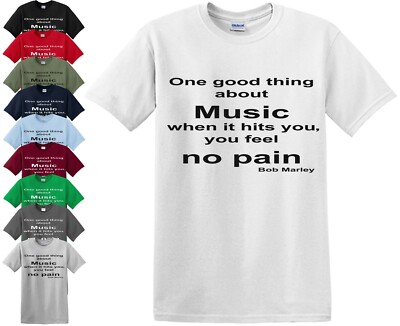 ONE GOOD THING ABOUT MUSIC T-Shirt Bob Marley Geschenk Liebe Raga Rasta Tshirt Top