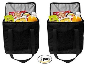 Reusable Insulated Grocery Bags Heavy Duty Nylon Thermal Cooler Tote Image Is Loading Reusable Insulated Grocery Bags Heavy Duty Nylon Thermal