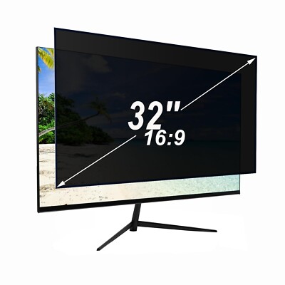32 Inch Privacy Screen  16:9 Widescreen Anti-Glare Blue-Light Filter