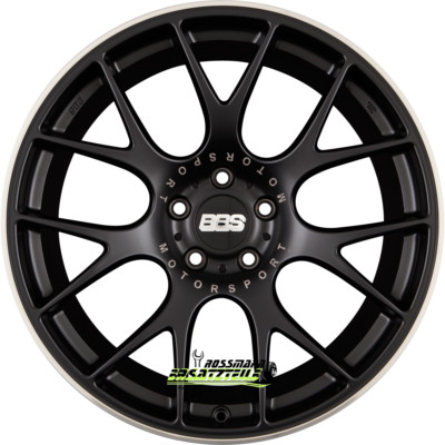 4x BBS CH-R schwarz matt 12x19 ET45 - LK5/130 ML71.6 Felge Alu