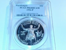 1996 Paralympic Proof Commemorative Dollar PR68DCAM