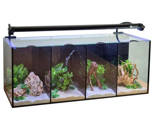 Aqua One Betta Quad Glass Aquarium 60L Three Fish Tanks in One! Filter LED Light - Image 2 of 3