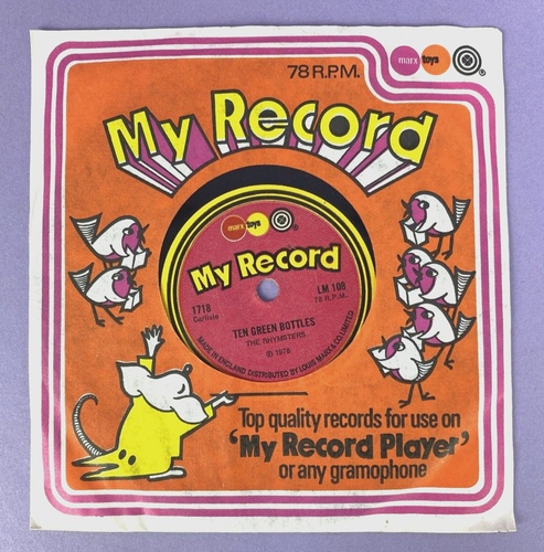 Vintage Marx Toys 78rpm Schallplatten für meinen Plattenspieler 1970er alter Ladenbestand Lot A - Bild 3 von 4