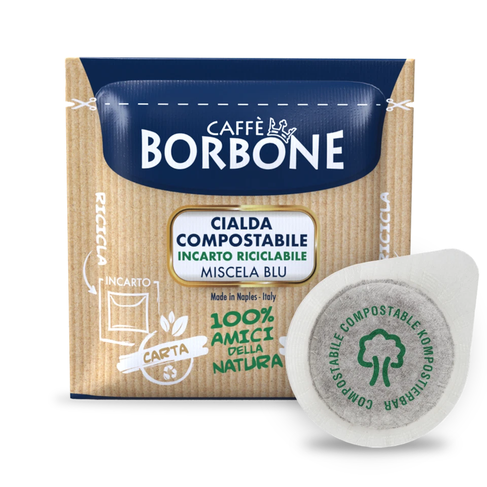 CAFFÈ BORBONE 300 BORBONE BLU CIALDE IN CARTA CAFFE' ESE 44 MM GARZATE PER FROG BIALETTI ETC