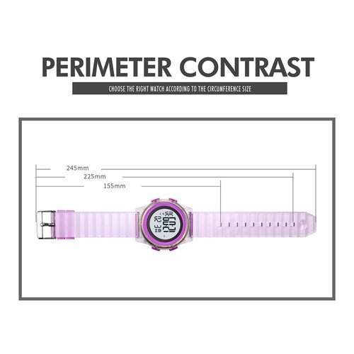 SKMEI Herren LED Uhr Transparent Elektronische Armbanduhr Digital Sportuhren Jungen - Bild 20 von 31