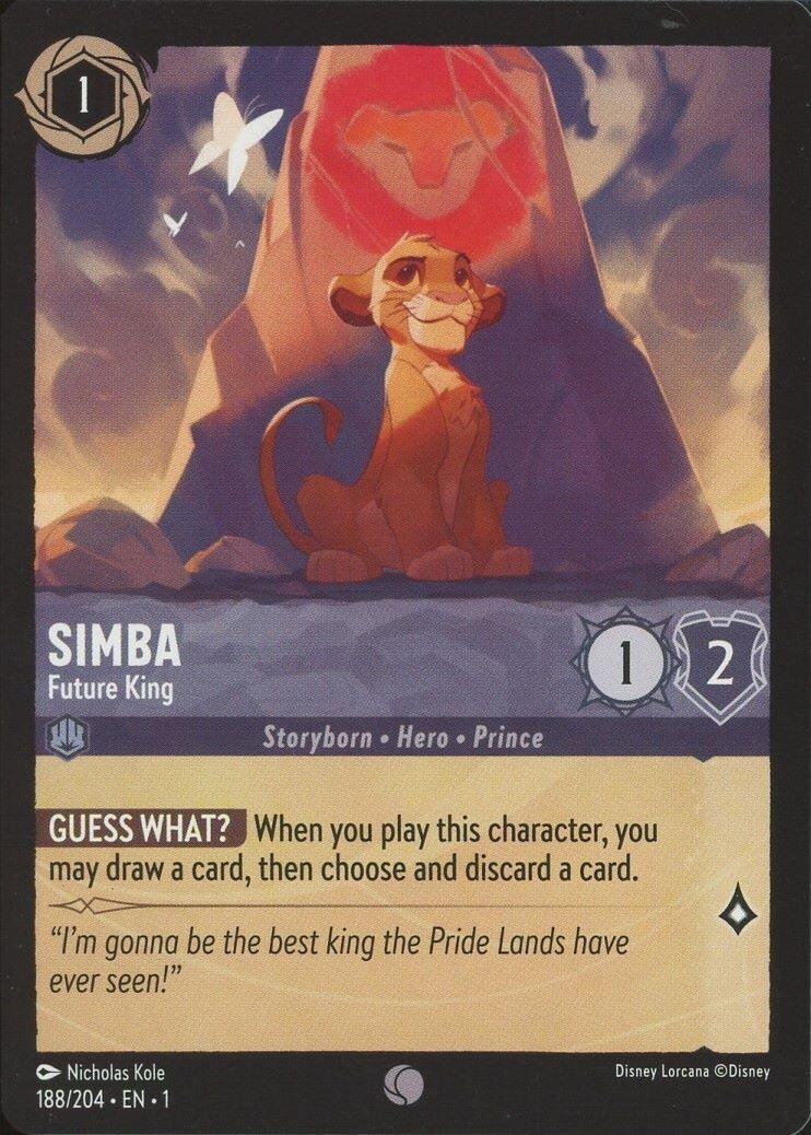 Disney Lorcana: The First Chapter Simba Future King Steel Common