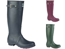 Unisex Woodland Riemen Wellies Normal Gummi Wellington Stiefel 10 Größen 3 Farben
