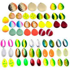 20/30pcs Fishing Spinner Blades Crawler Harness Lures for Trout Salmon Bass