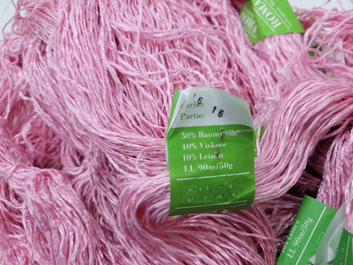 wolle zum stricken Häkelgarn - pink Strickwolle 500gr. baumwolle/lei. naturgarn - Bild 3 von 3