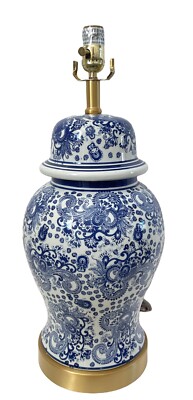 Blue and White Jonathan Y Table Lamp