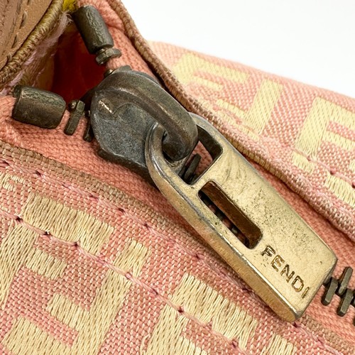 FENDI Zucchino Mini Pouch Handtasche Pink Canvas Authentic - Bild 8 von 24