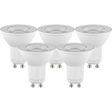 5 Pack of Integral 5.7w LED Dimmable 36D Warm White (2700k) GU10 Spotlight Bulbs