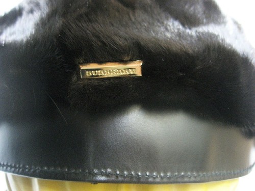 ¡OFERTA! - $1,695 RUNWAY Burberry Prorsum MINK Piel de becerro S Gorra Sombrero Hombres Mujeres - Imagen 8 de 10