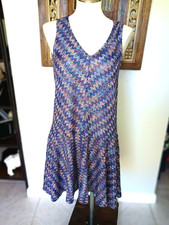 Maeve by Anthropologie Westwater Chevron Knit Drop-Waist Dress XXS