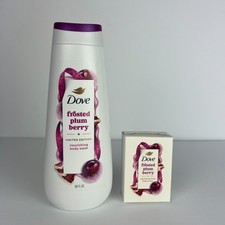 Dove Frosted Plum Berry 20oz Body Wash  5oz Bar Soap Holiday Treats Limited Ed.