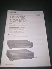 Manuel Sony CDP 750 / M75 (multilingue)