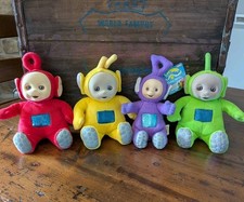 Vintage 1998 Teletubbies Beanlings Plush Set Of 4 Po Dipsy Laa-Laa Tinky Winky