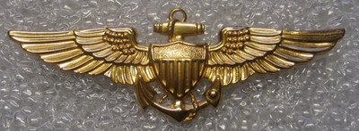 US NAVY Naval Aviator Pilot Wings badge, V-21-N