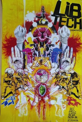 Lib Tech Snowboards Travis Rice Mike Parillo Poster 24X36 The Contradiction 2010