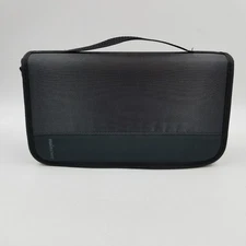 72-Disc CD DVD Blu-ray Mainstays Media Case Wallet Bag Black Carrying Handle Zip