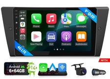 For BMW 3 Series 2006-2011 E90 QLED 9"Android 14 6+64 Car Stereo CarPlay DSP SWC