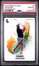 2024 Prizm LIV Golf Jon Rahm #4 Color Blast PSA 10