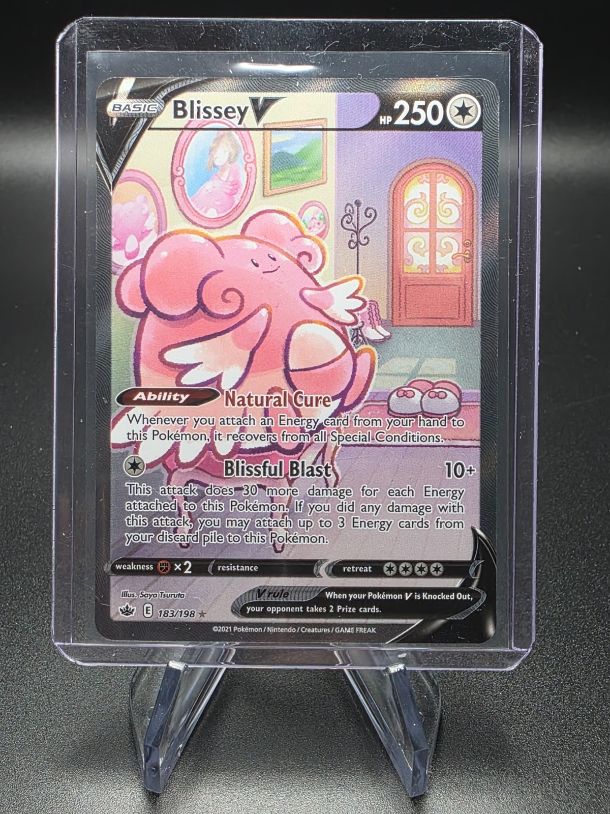 Pokemon TCG Card Blissey V 183/198 Chilling Reign Alternate Art Holo - NM Rare