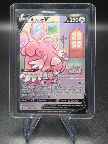 Pokemon TCG Card Blissey V 183/198 Chilling Reign Alternate Art Holo - NM Rare