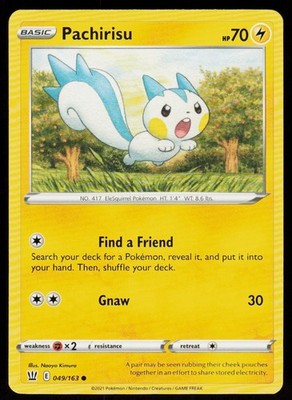 Pachirisu 049/163 Common Battle Styles Pokemon Near Mint