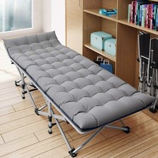 Reclining Sun Lounger Garden Folding Chair Bed Recliner Beach Camping with mat
