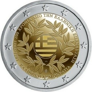 5x2 Euro Gedenkmünze Griechenland 2021