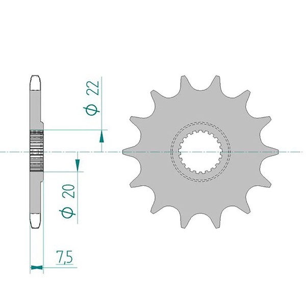 Afam Ritzel #520 F. CR125/CR-F250 04 14 (FüR: Honda CR-F 250 X ME11 04-09 )-image