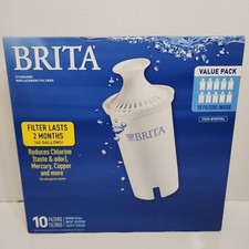 New Brita Standard Replacement Water Filters 10 Pack Value Item 987554 White