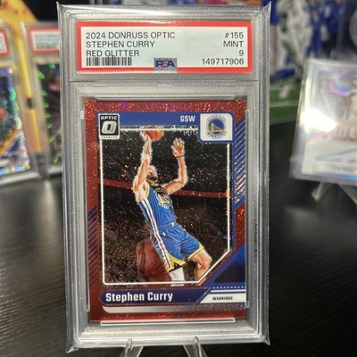 2024-25 Panini Donruss Optic - Stephen Curry #155 Red Glitter Prizm /75 PSA 9
