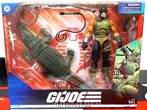 **COBRA** CROC MASTER w/FIONA G.I.JOE CLASSIFIED 6in FIGURE New in Box Hasbro